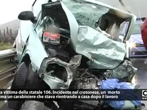 Chiuso tratto stradale 106 jonica a causa di un incidente mortale