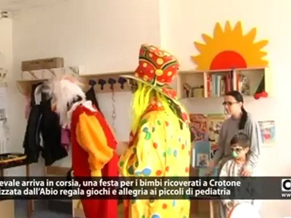 Il Carnevale arriva in corsia, una festa per i bimbi ricoverati a Crotone