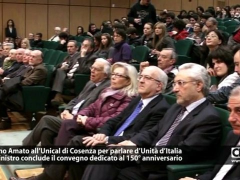 Unità d’Italia: Amato fa tappa a Cosenza