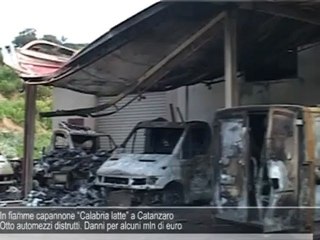 In fiamme capannone “Calabria latte” a Catanzaro