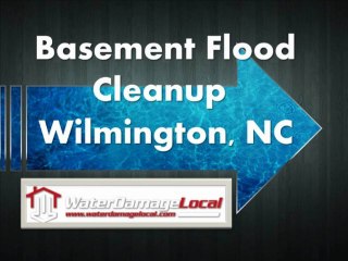 Wilmington, NC - Basement Flood Cleanup