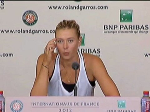 Roland Garros - Sharapova, contenta con su victoria