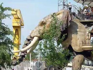Le grand éléphant sur l'île de Nantes le 26/05/2012 - 01