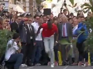Usain Bolt show in via Condotti