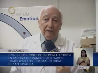Denuncian inoperatividad de tomógrafo en Hospital de San Cristóbal por cortes eléctricos