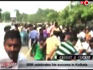 Shahrukh Khan celebrates his success in Kolkata