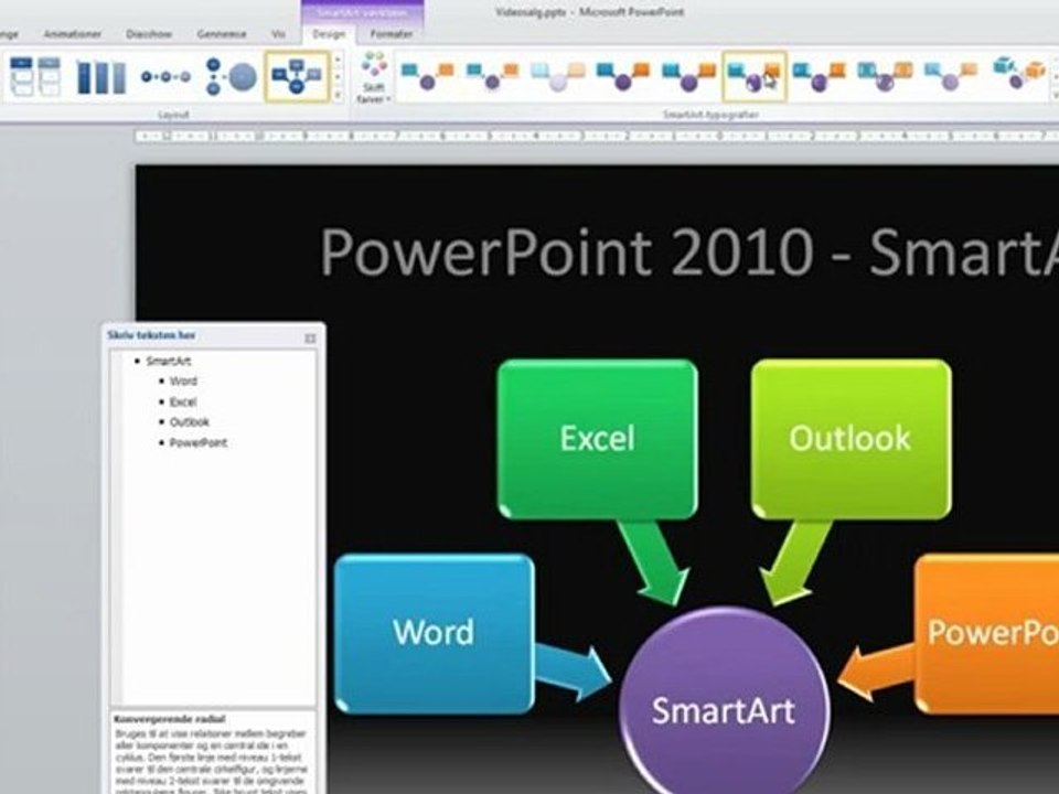 SmartArt through Powerpoint