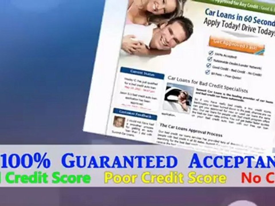 Bad Credit Car Loans Advice - Get A Fast Auto Loan Online Today