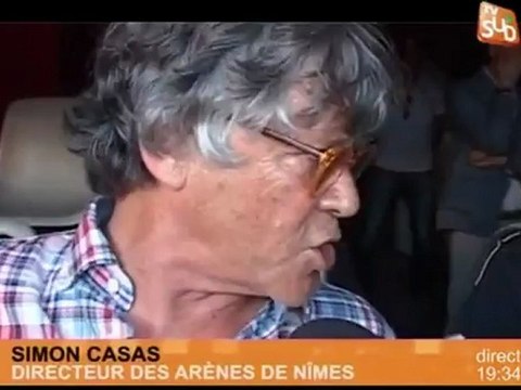 Simon CASAS pique une colère aux arènes de Nîmes!