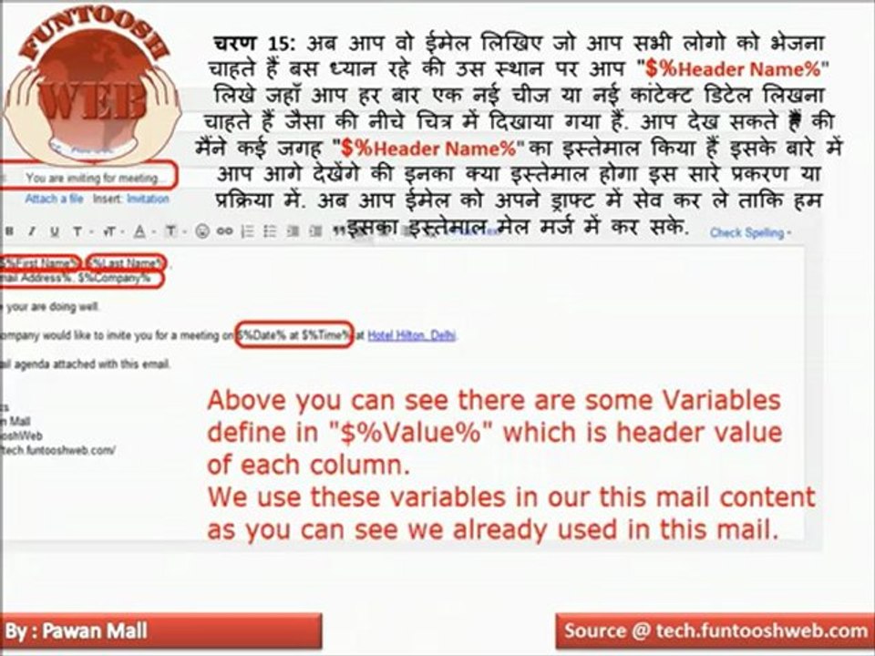 How to send email through Gmail with the help of Mail Merge