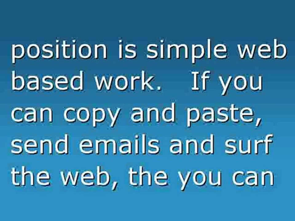Work From Home Opportunity