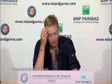 Roland Garros 2012: Maria Sharapova Interview