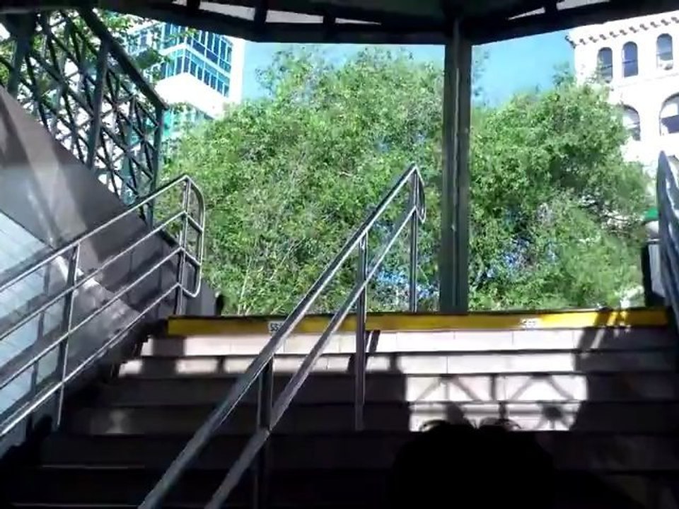 K-9 KUNO goes down the SUBWAY Stairs