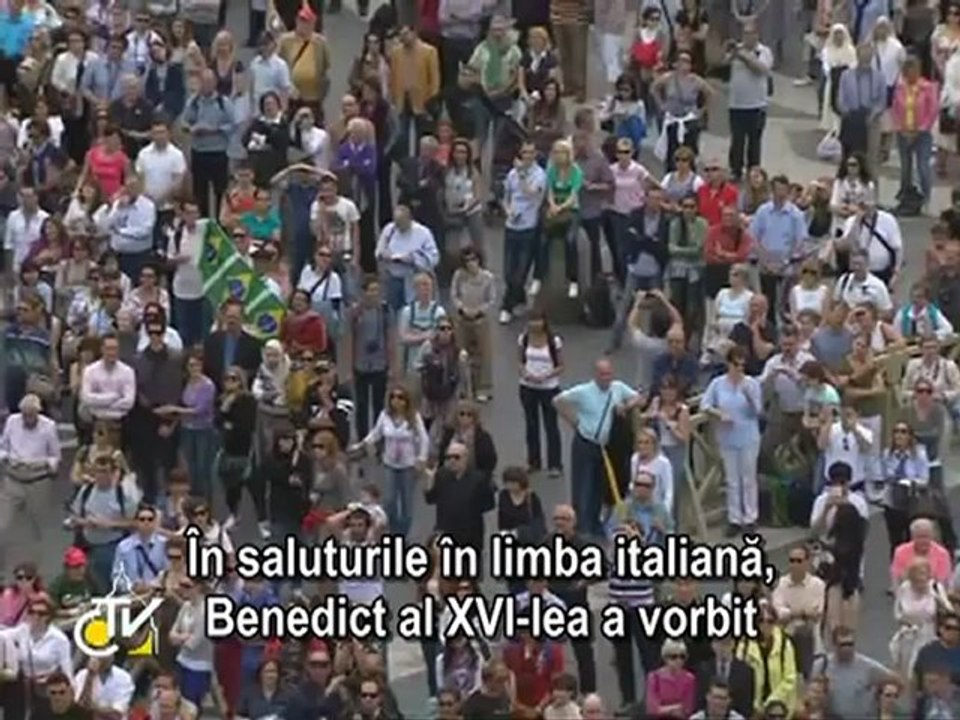 Benedict al XVI-lea: Înălţându-se la cer Isus îl poartă pe om la Dumnezeu
