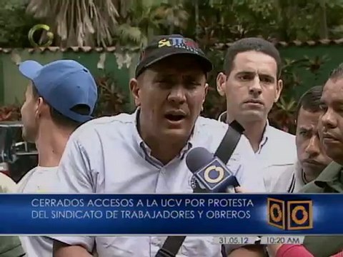 Trabajadores de la UCV cierran accesos para exigir pagos