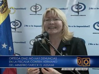Luisa Ortega Díaz: No se han recibido denuncias sobre el caso del hermano del ministro El Aissami