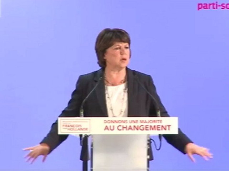 Discours de Martine Aubry à Hénin-Beaumont