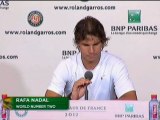 Roland Garros, 2e tour - Nadal : 
