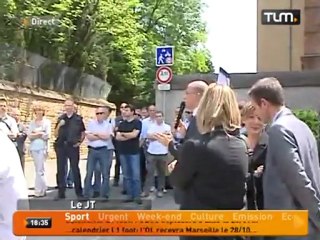 Manifestation à l'école de police (Saint-Cyr au Mont d'Or)