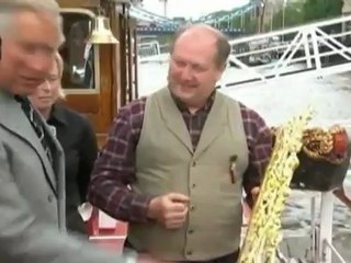 Prince Charles inspects the royal vessel