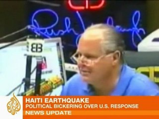 US claims of political capital of Haiti aid