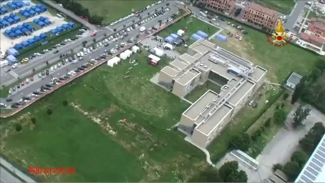 Emilia - Terremoto - Immagini aeree di Medolla, Cavezzo, Mirandola e San Prospero (31.05.12)