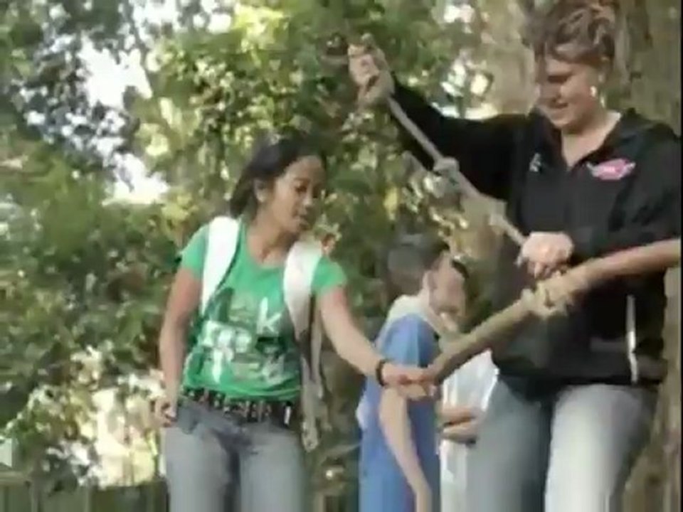 Blonde Girl Totally Fails Rope Swing