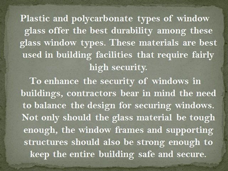 Window Safety and Security