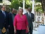 Brazil's president visits troops in Haiti