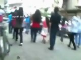 Syria فري برس اللاذقية العوينة مظاهرة طالبات مدرسة 15 أذار 31  5 2012 Latakia