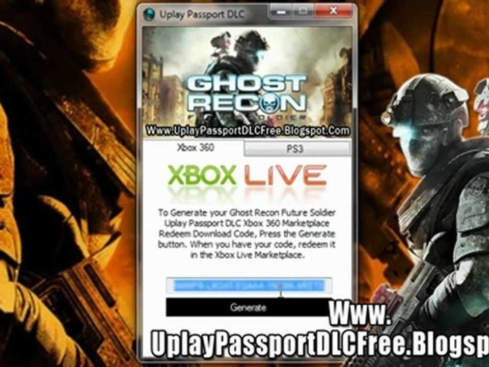 Ghost Recon Future Soldier Uplay Passport Code - Xbox 360 - PS3 - video  Dailymotion