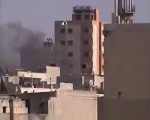Syria فري برس حمص وادي السايح  سقوط قذائف الهاون 30 5 2012 Homs