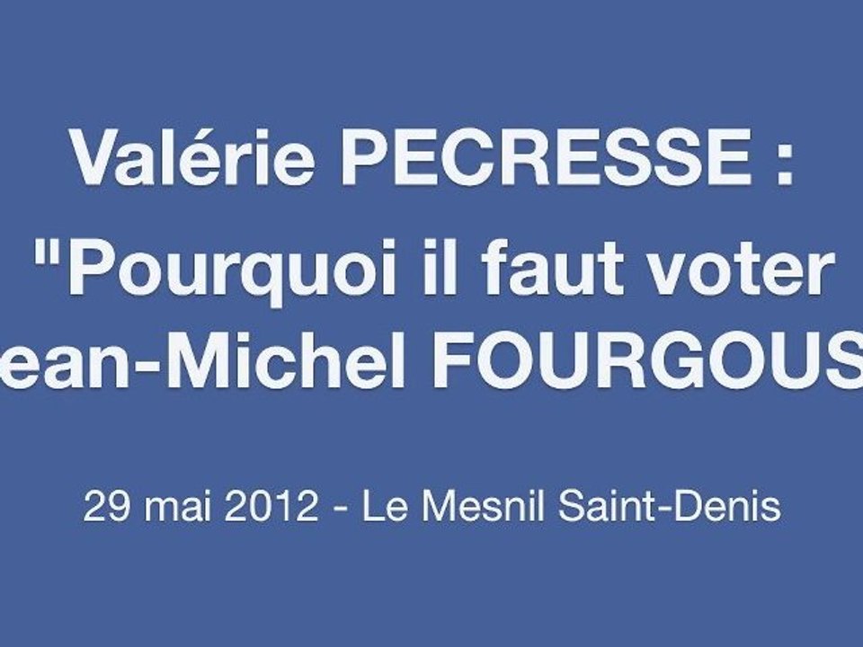 V. PECRESSE soutient J.-M. FOURGOUS