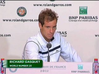 Roland Garros, 2e tour - Gasquet : "Je sors un peu touché"