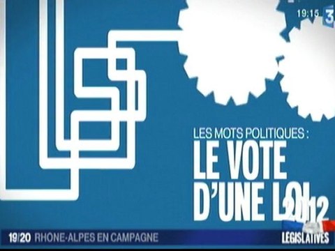 Le mot politique Le vote d'une loi - Elections Législatives 2012