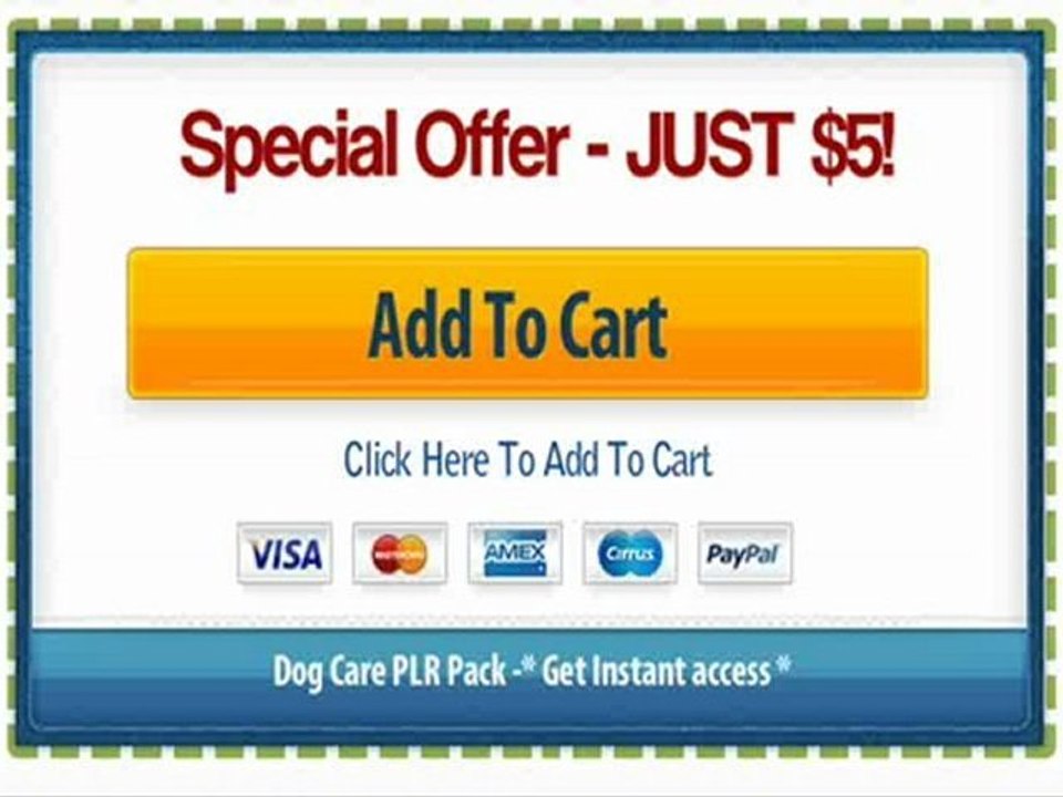 Dog Care PLR - Articles Pack   -   EZ-PLR.com