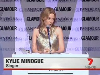 Kylie Minogue  receives Glamour women of the year  Award 2012