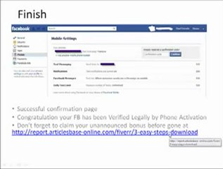 How to enter the Facebook verification code after you got it from me