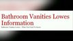 Bathroom Vanities Lowes - Bathroom Vanities Lowes Info You Need To Know