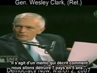 Le Général Wesley Clark et la politique étasunienne au Moyen Orient (effarant!)