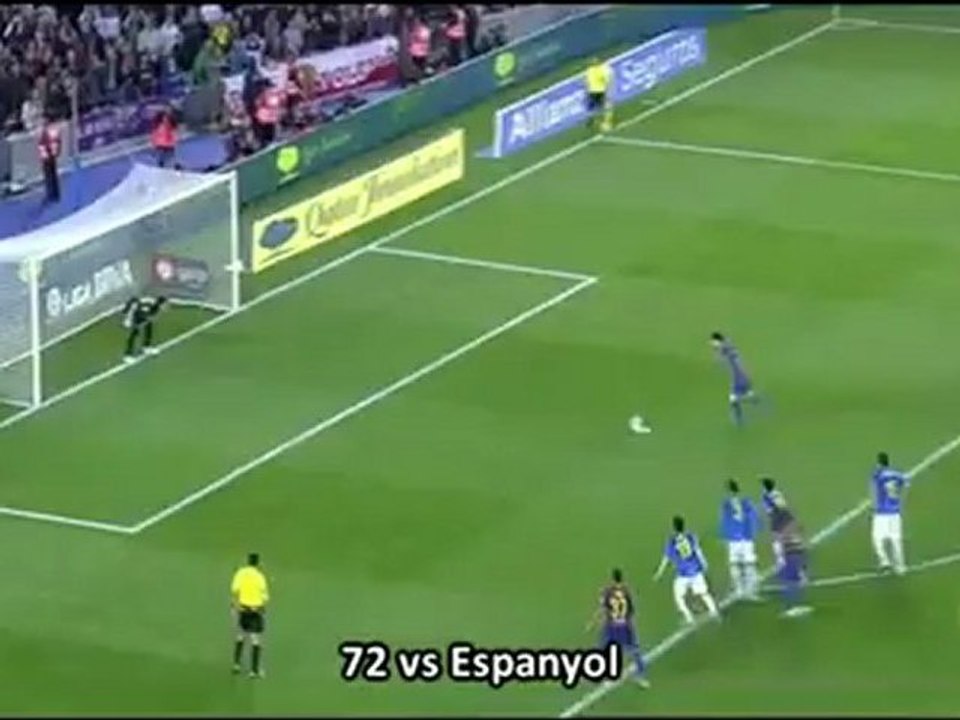 الأهداف ال 73 و التمريرات 28 لميسي خلال موسم 2011-2012