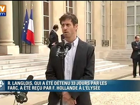 Roméo Langlois à l’Elysée : aucune rançon n’a été versé pour ma libération