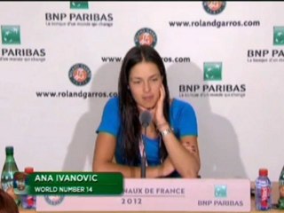 Roland Garros, 3e tour – Ivanovic : «Mauvaises 1e balles»