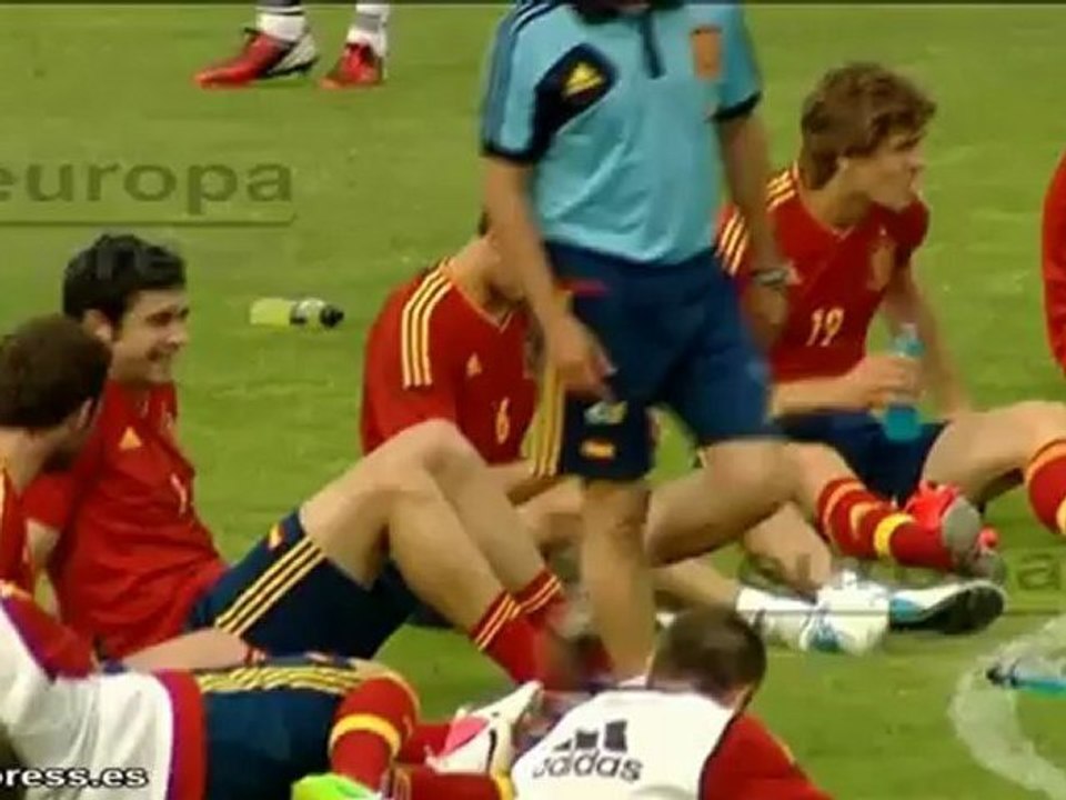 Entrenamiento de la selección española de fútbol