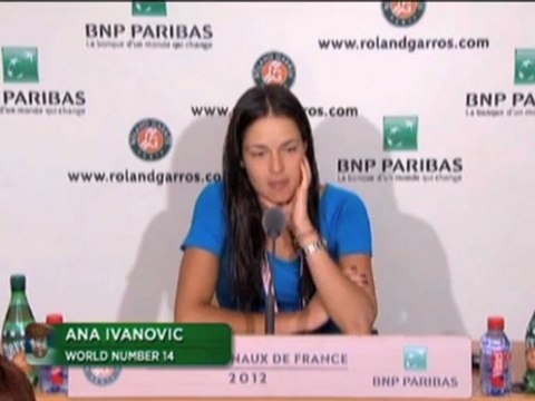 French Open: Ivanovic: Ich war sehr aggressiv