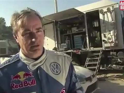 PTE Carlos Sainz and Sebastein Ogier tes Volkswagen Motorsport