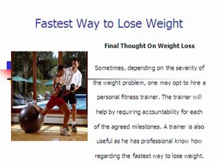 Tips on Fast Way to Loose Weight