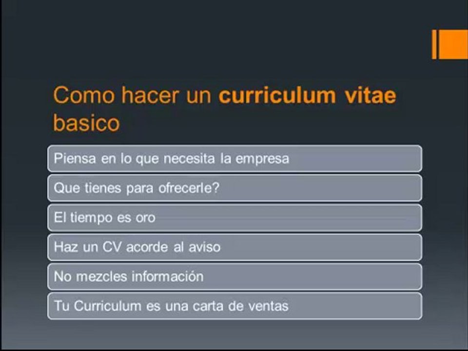 Como hacer un Curriculum Vitae Basico