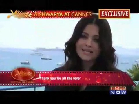 Aishwarya Rai Bachchan - Times Now Interview - Cannes 2012