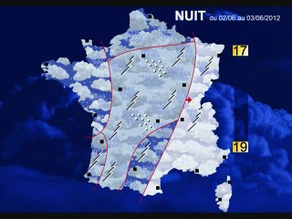 Météo 3 juin 2012: Orages, et fraîcheur ensuite !